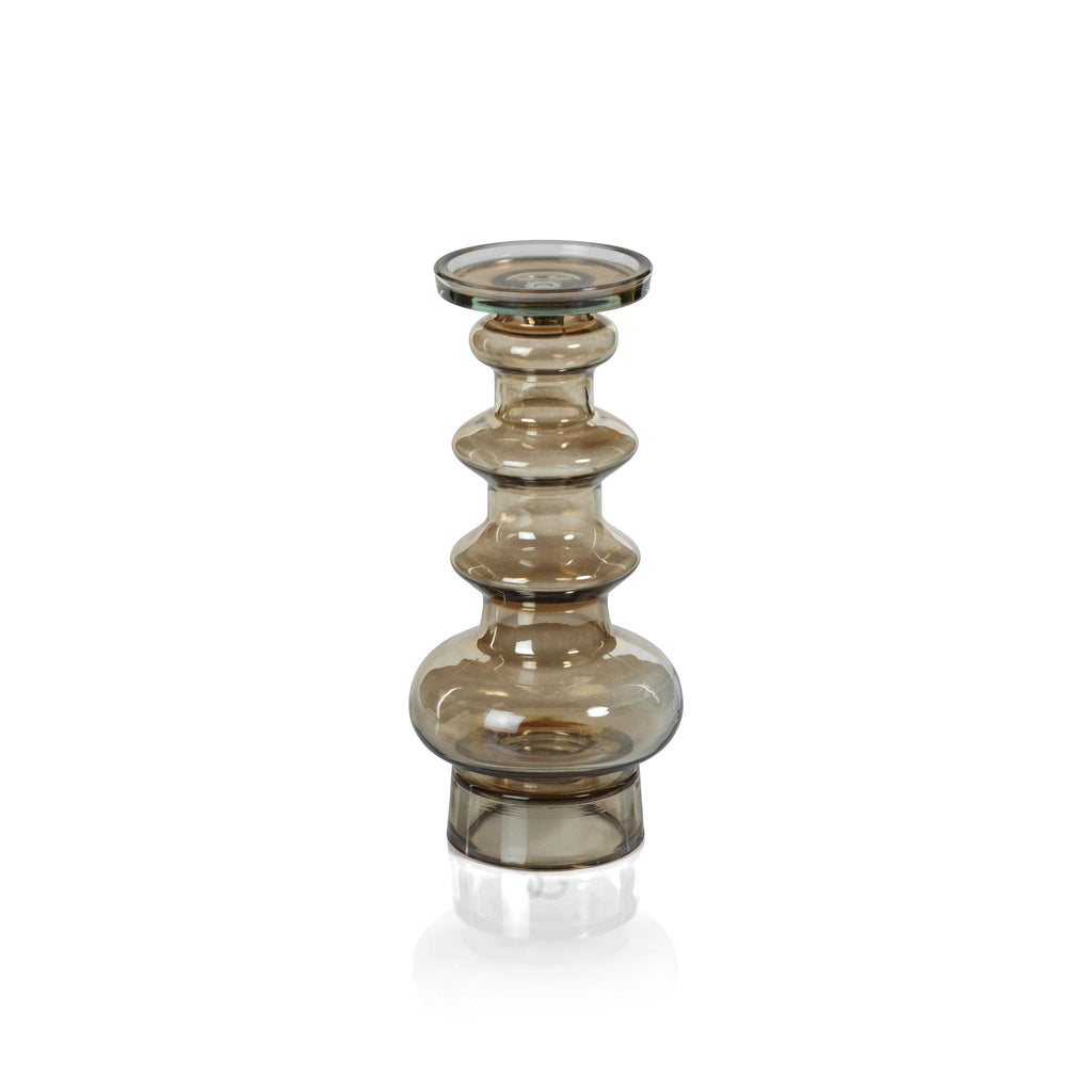 Zodax 11.5" Pamvotis Glass Pillar Candle Holder