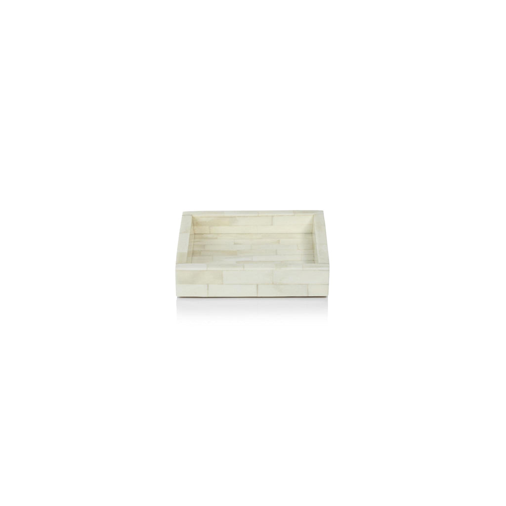 Zodax 6" x 6" Mahar Square Bone Inlay Tray