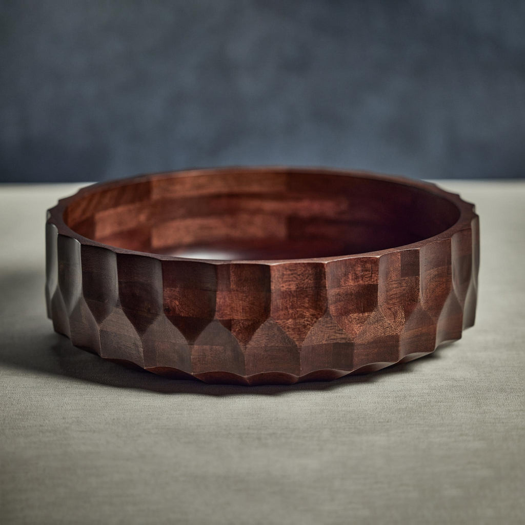 Zodax Mercedes Carved Mango Wood Bowl