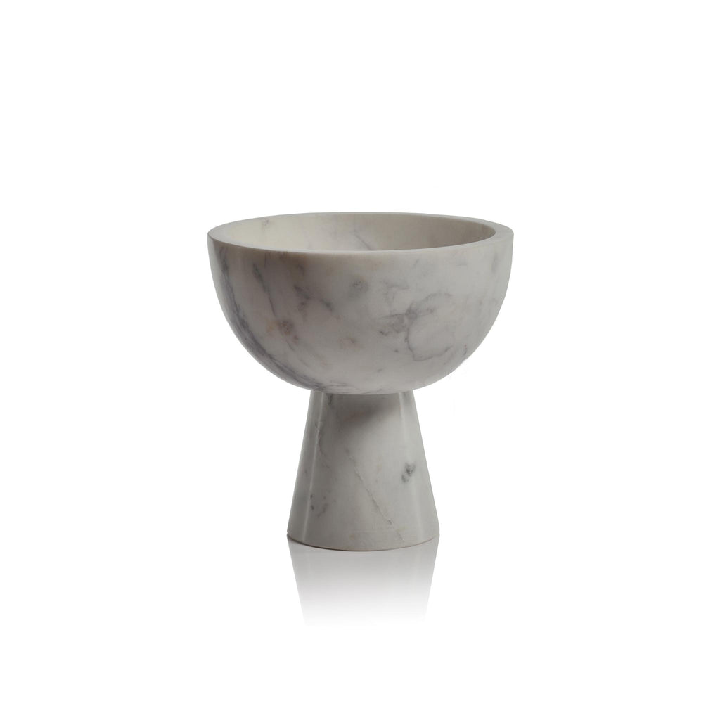 Zodax Ada White Footed Marble Bowl