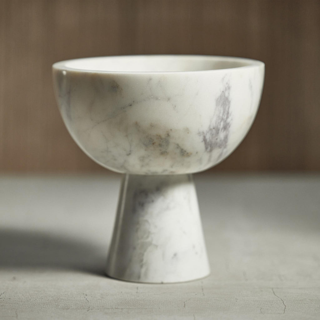 Zodax Ada White Footed Marble Bowl