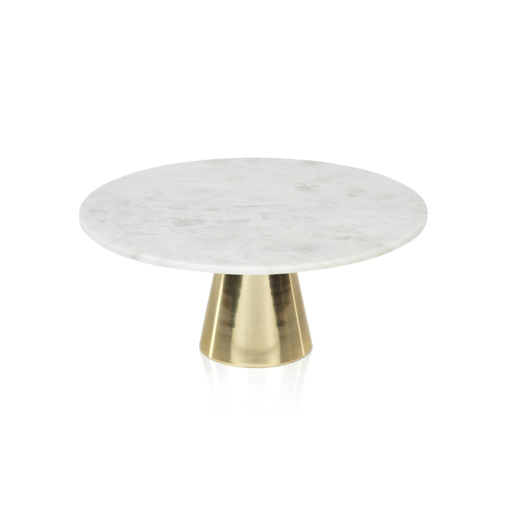 Zodax Ellie Marble Cake Stand on Metal Base