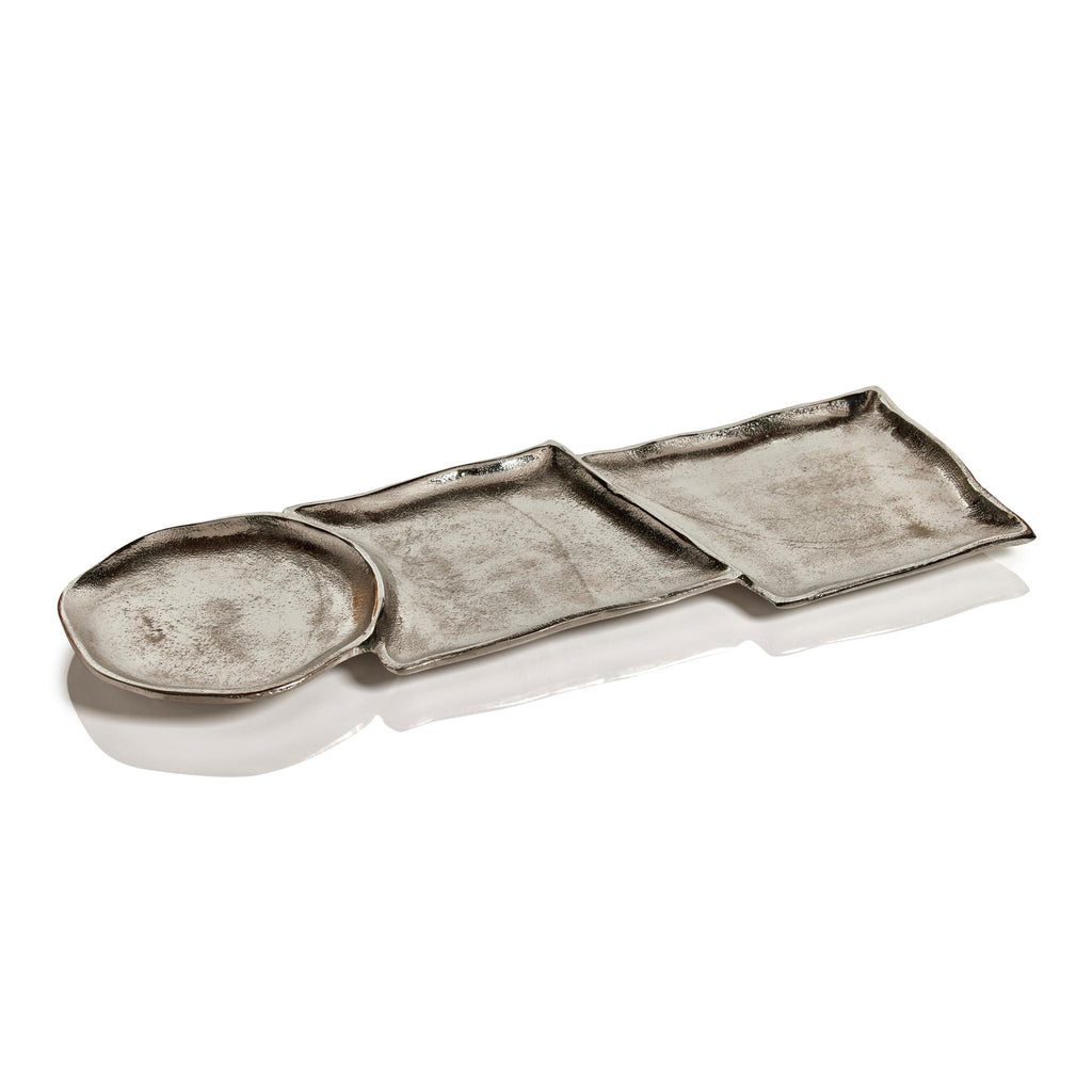 Zodax Grady Organic Shape 3-Section Condiment Tray