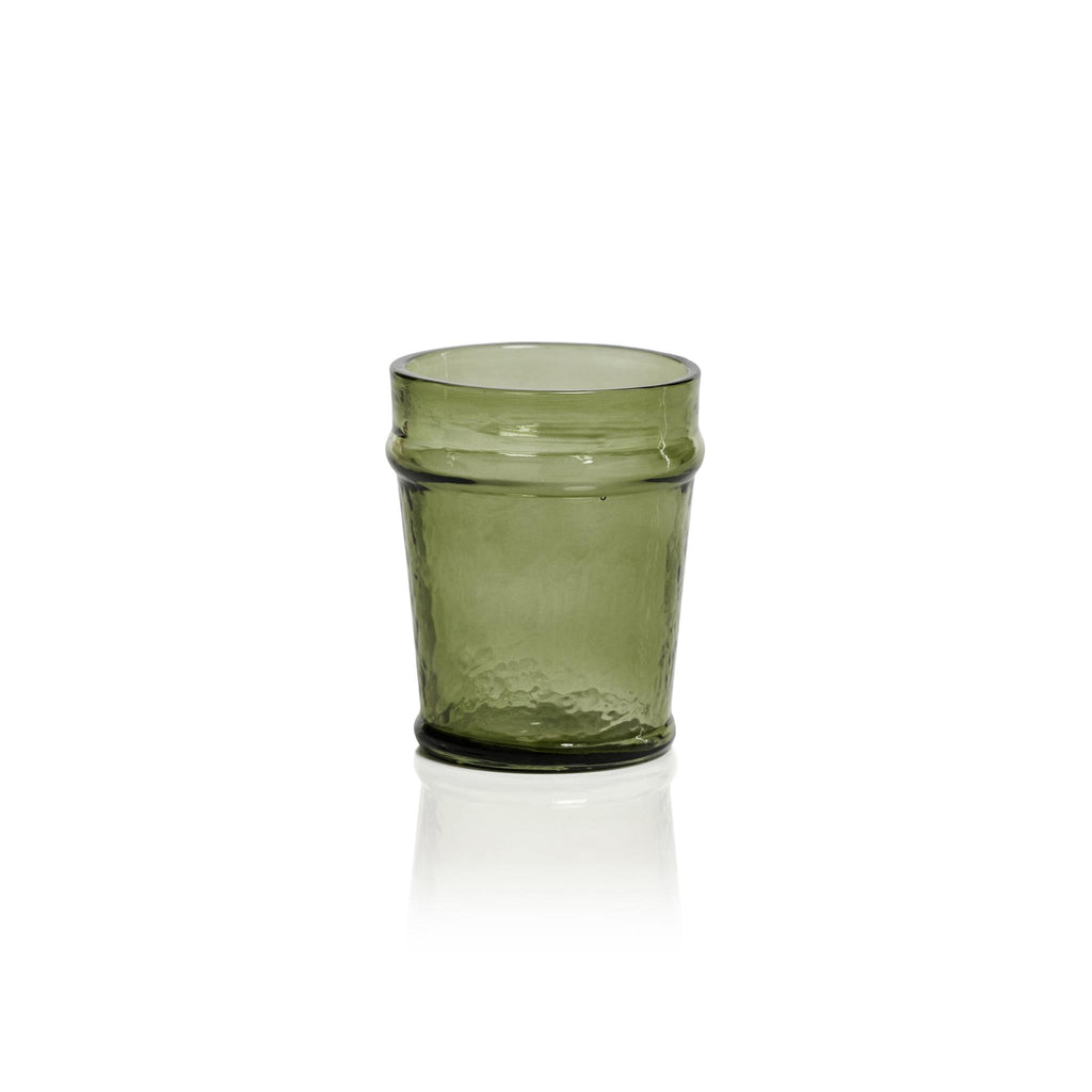 Zodax Green Garan Hammered Double Old Fashioned Glasses, Set of 6