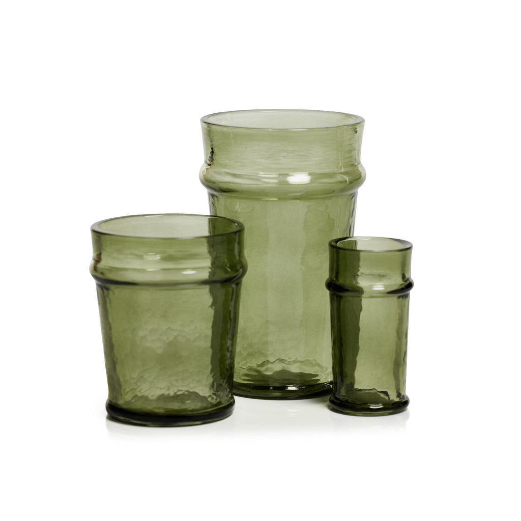 Zodax Green Garan Hammered Double Old Fashioned Glasses, Set of 6