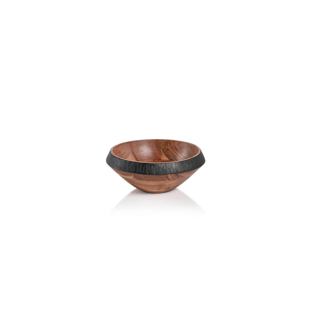 Zodax Dru Acacia Wood Serving Bowls, Set of 2