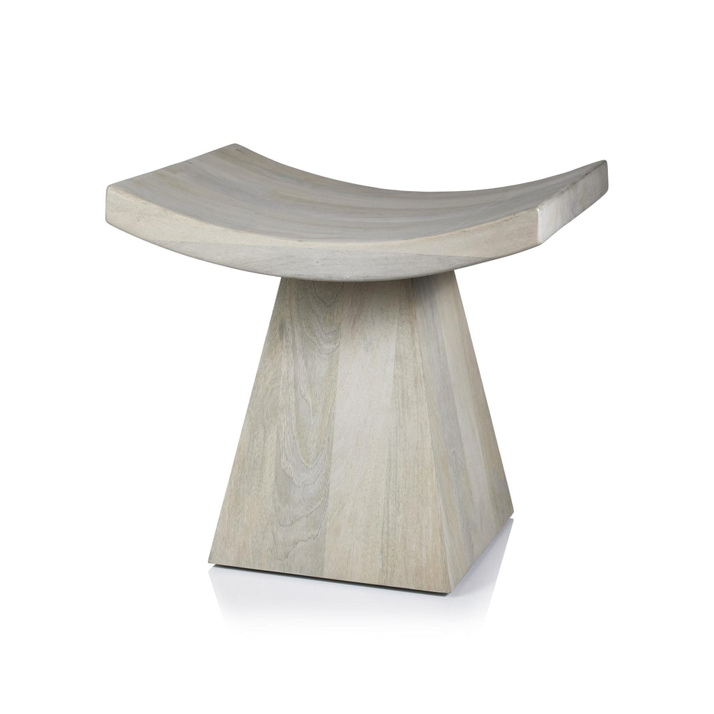 Zodax Annika 18-Inch Tall Mango Wood Stool