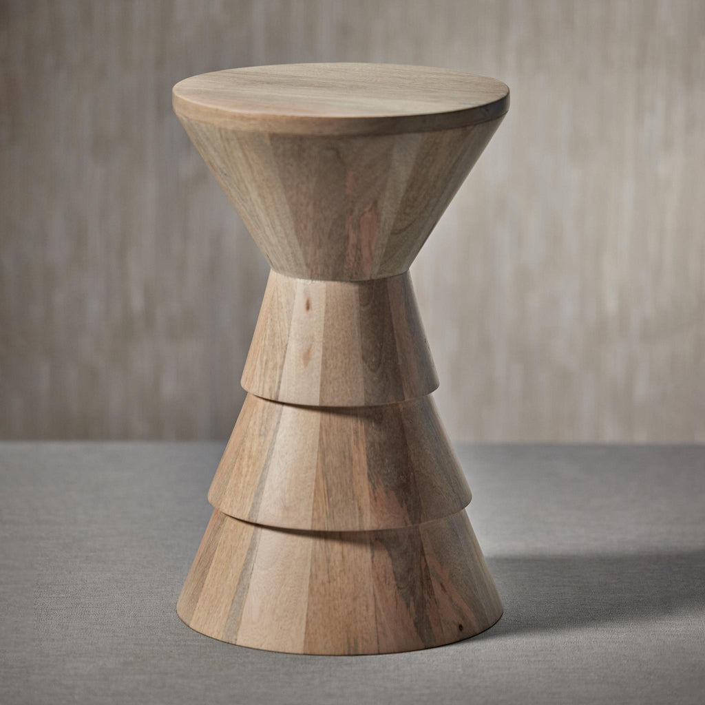 Zodax Etta 18-Inch Tall Mango  Wood Stool