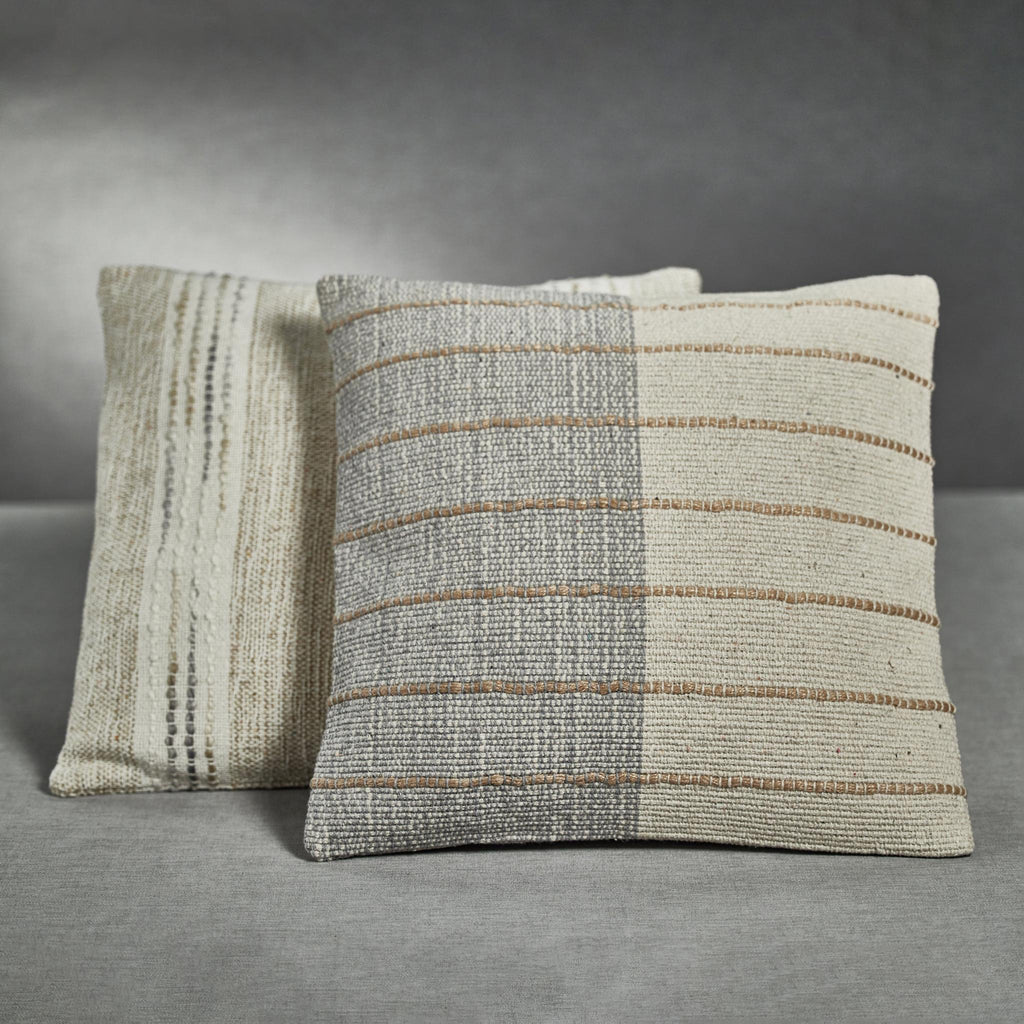 Zodax Magnolia Cotton Stripe Throw Pillows, Set of 2