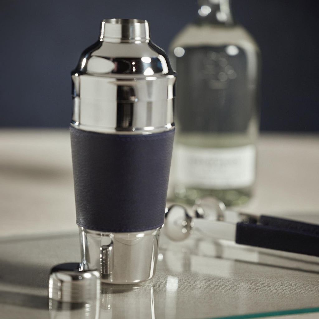 Zodax Lucena Nickel & Leather Cocktail Shaker