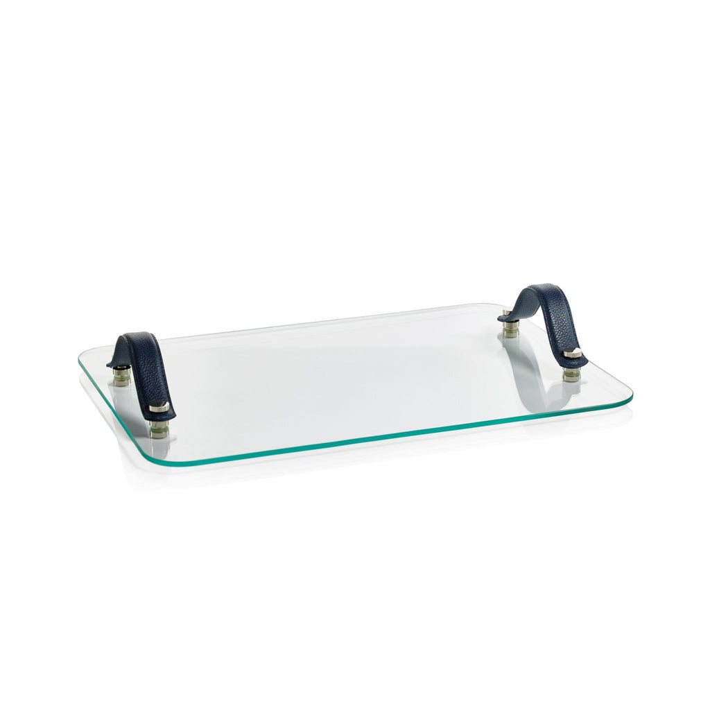 Zodax Lucena 18-Inch Long Glass Bar Tray