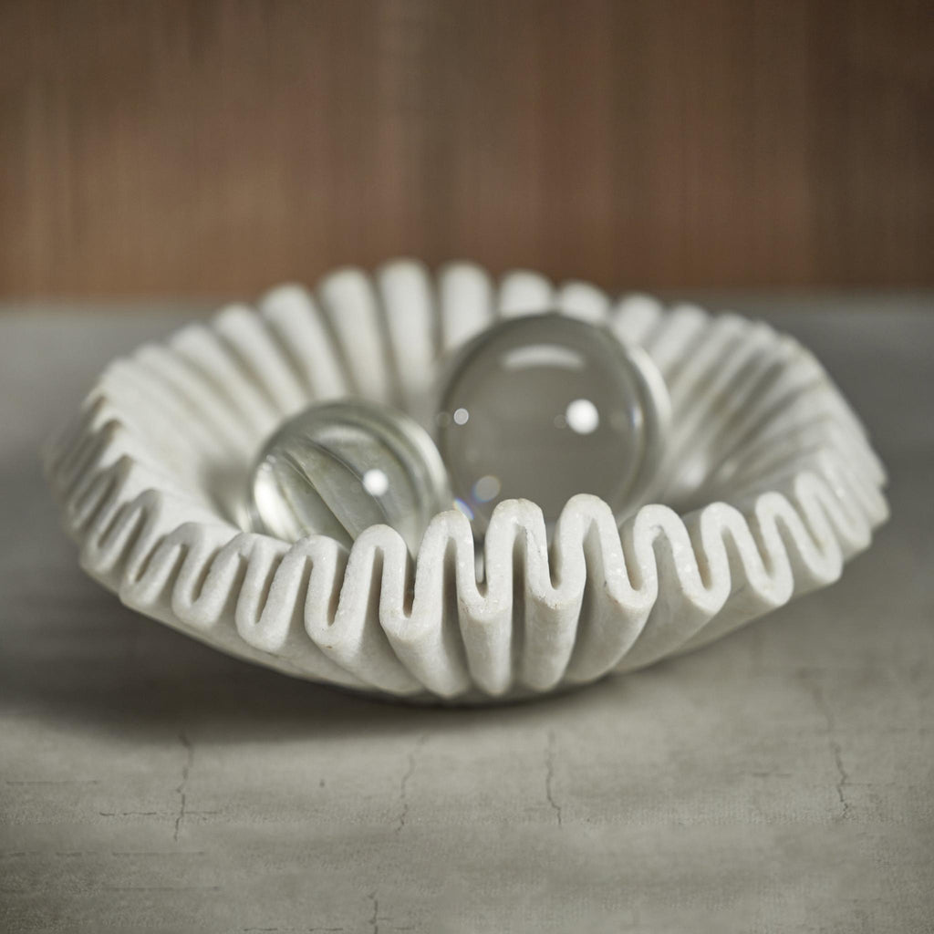 Zodax Free- Form Swirl Marble Decorative Bowl