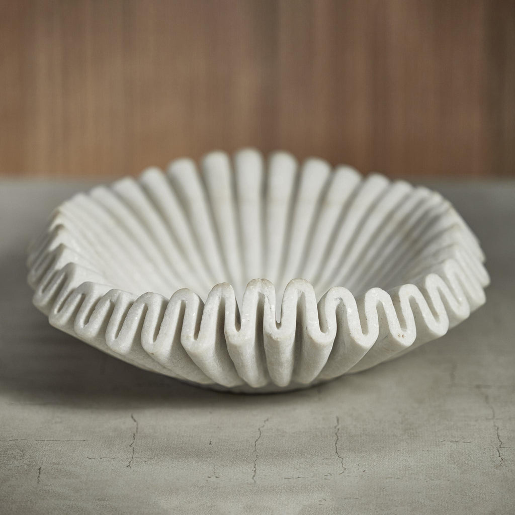 Zodax Free- Form Swirl Marble Decorative Bowl