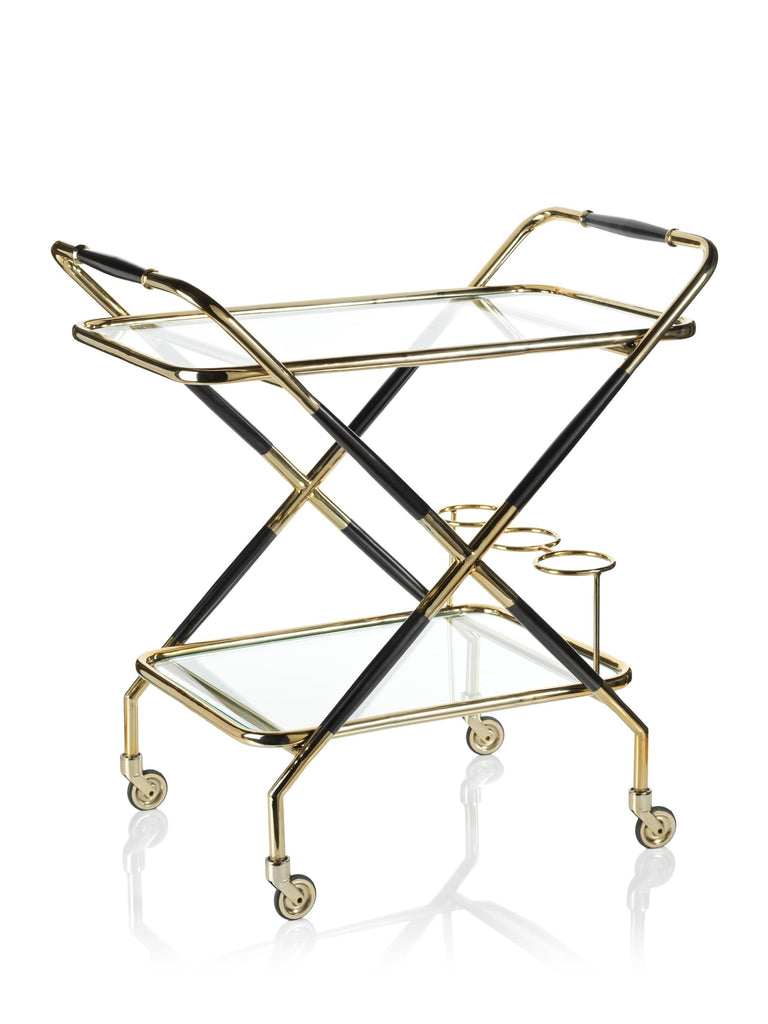 Zodax Small Pordenone 2-Tier Bar Cart