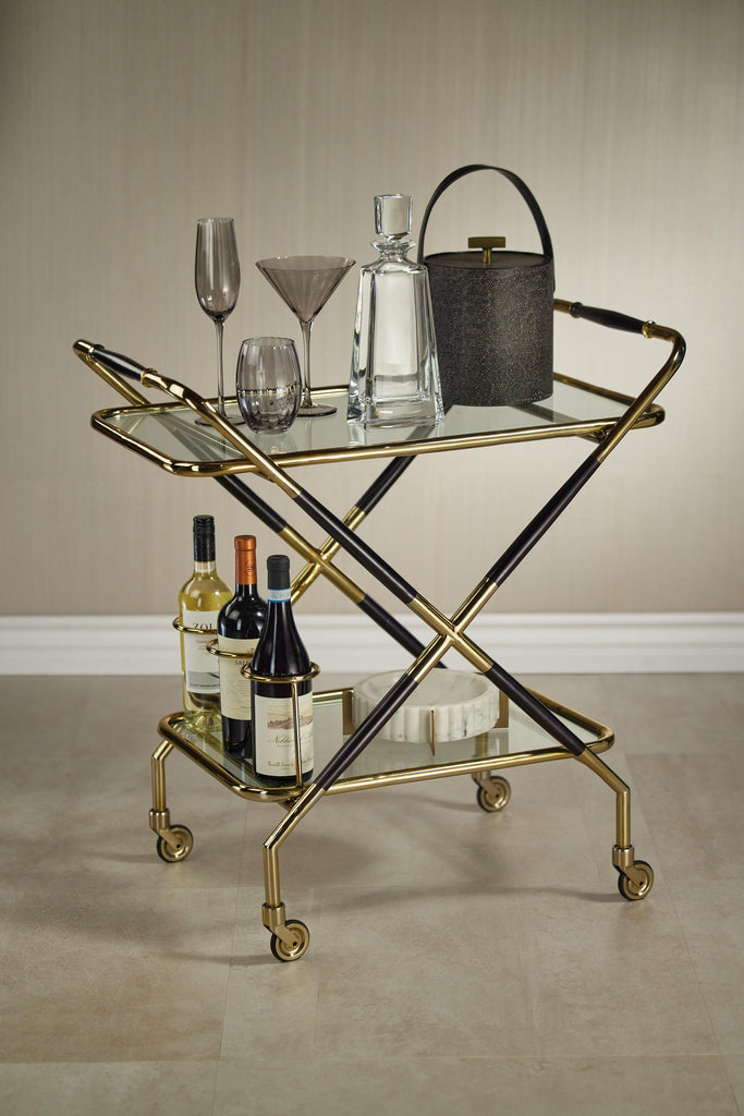 Zodax Small Pordenone 2-Tier Bar Cart