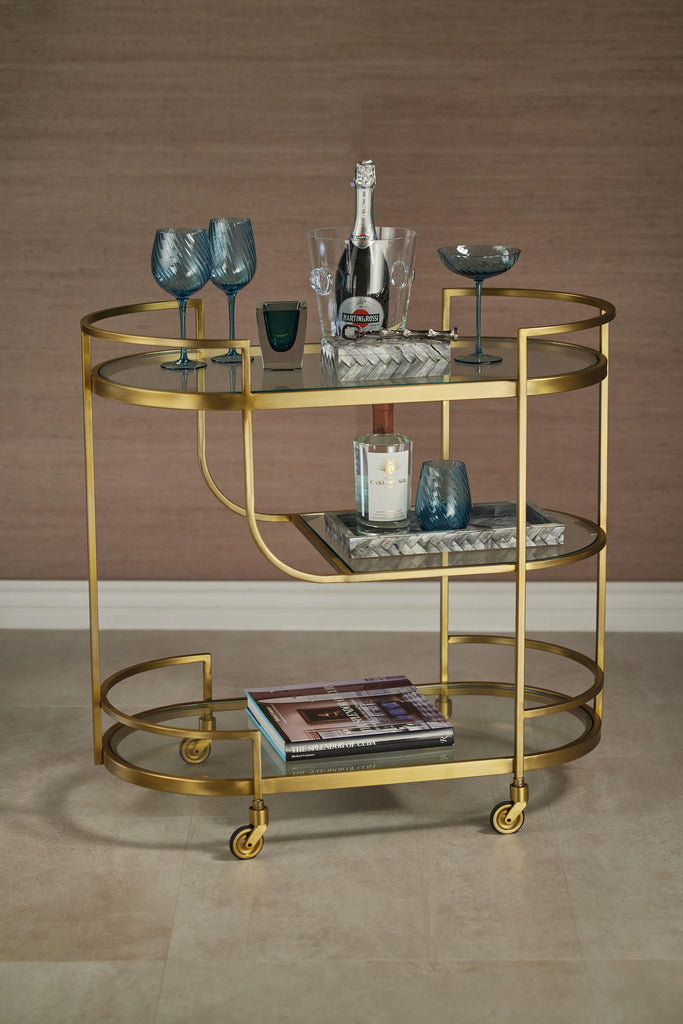 Zodax Brentford 3-Tier Bar Cart