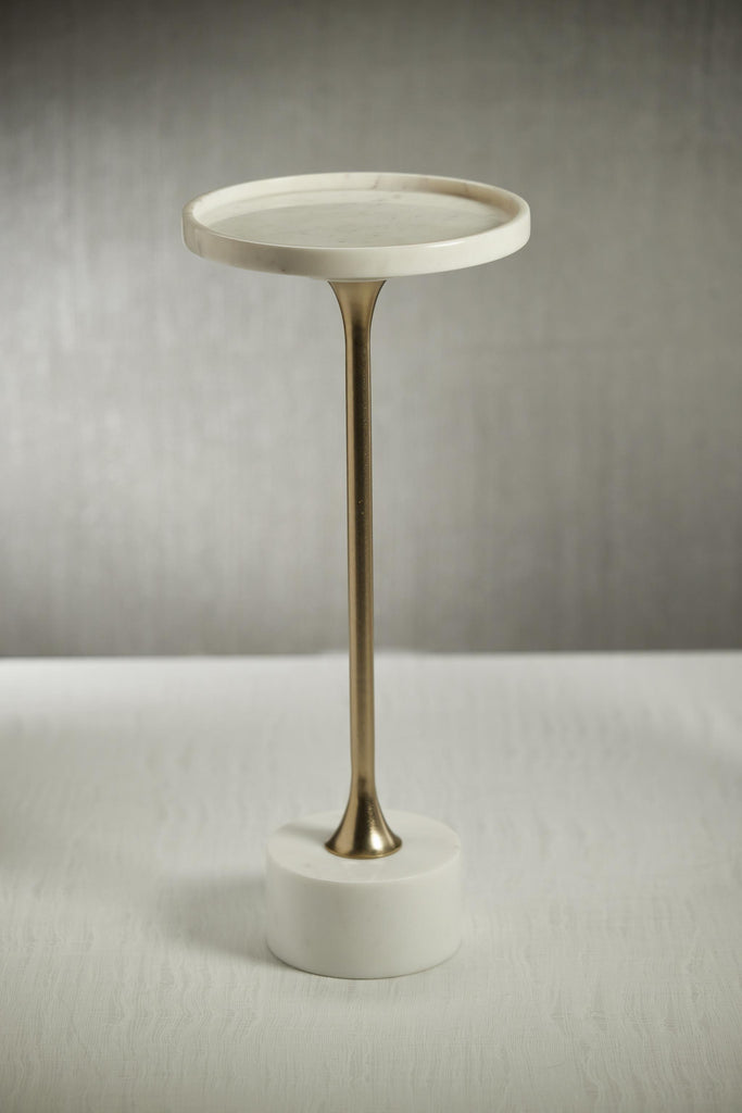 Zodax White Pordenone Marble Cocktail Table