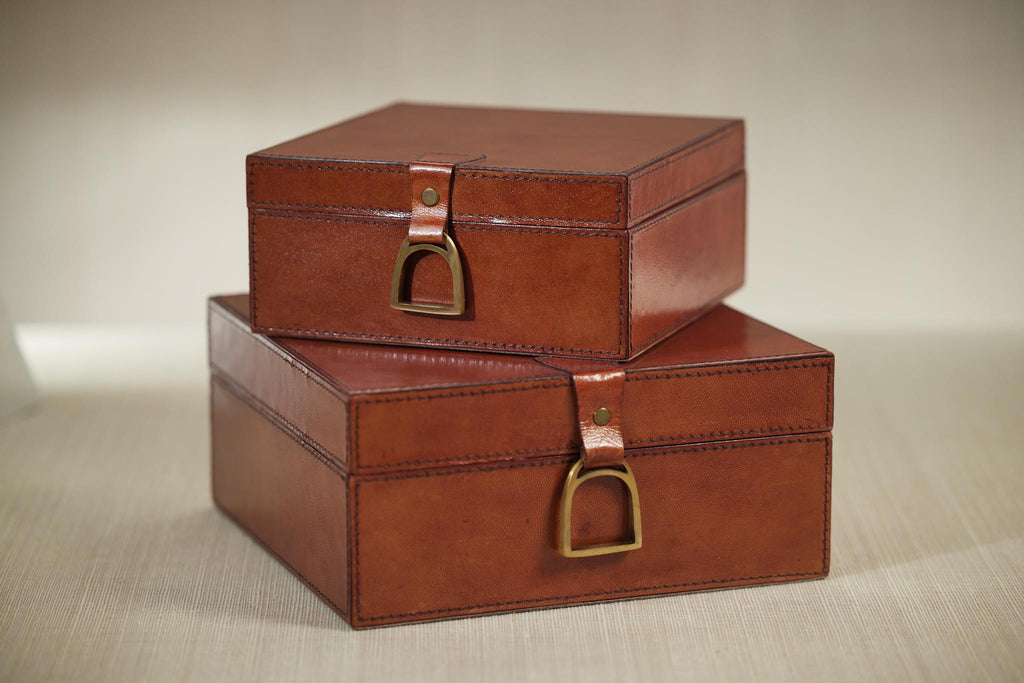 Zodax Large Chadwell Square Leather Decorative Box