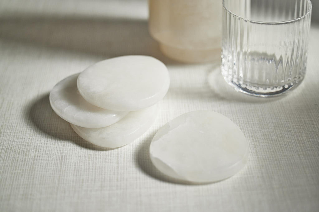 Zodax Bennour Alabaster Coasters, Set of 4