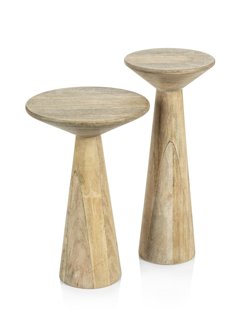 Zodax Short- 18" Brescia Mango Wood Accent Table