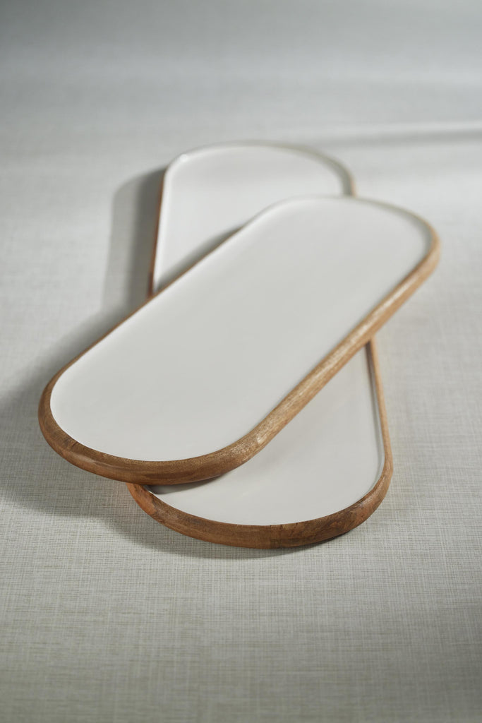 Zodax Small Petrolina Mango Wood Oval Serving Tray / Platter