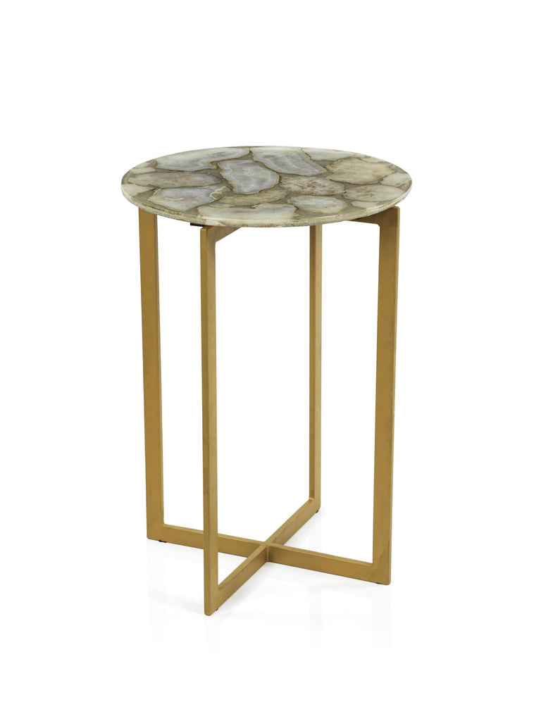 Zodax Sarcelles Agate Accent Table