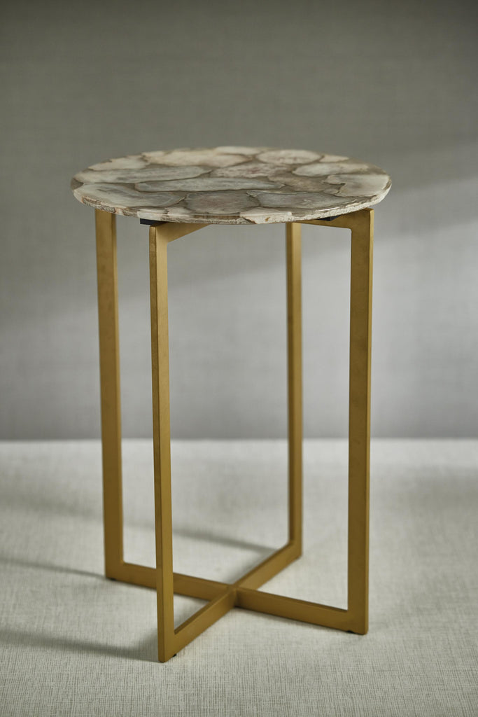 Zodax Sarcelles Agate Accent Table