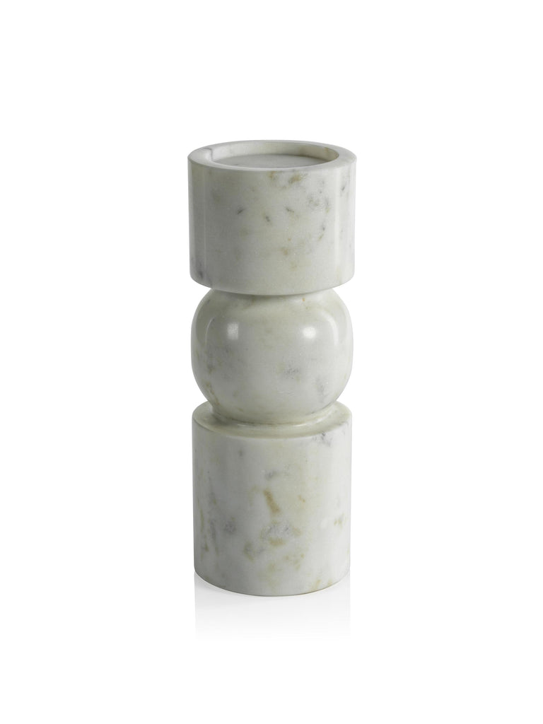 Zodax Marrakesh 10" Tall Marble Pillar Candle Holder