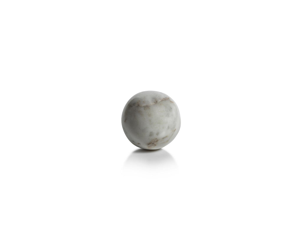 Zodax 3" Monza White Marble Fill Decorative Balls, Set of 4