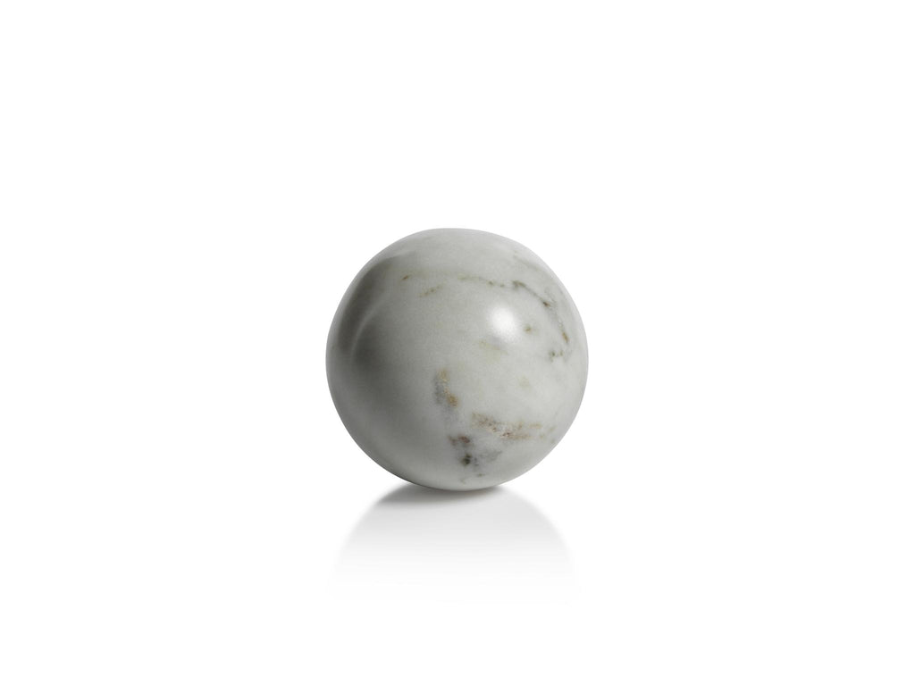 Zodax 4" Monza White Marble Fill Decorative Balls, Set of 4