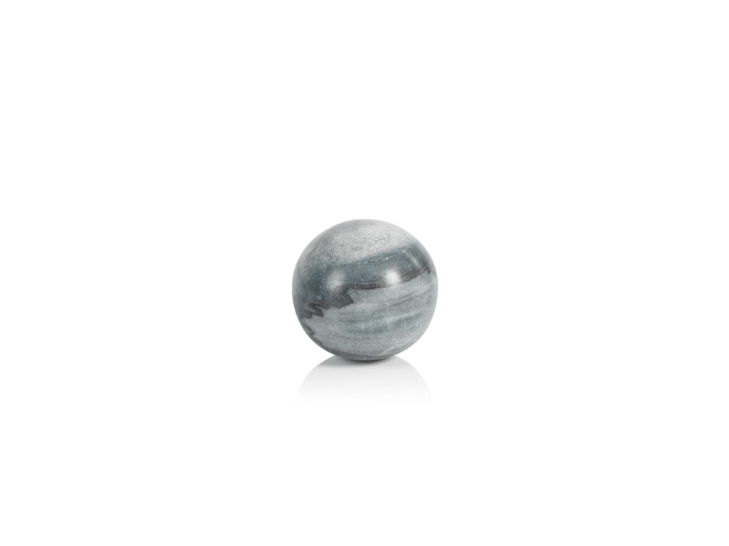 Zodax 3" Monza Gray Marble Fill Decorative Balls, Set of 4