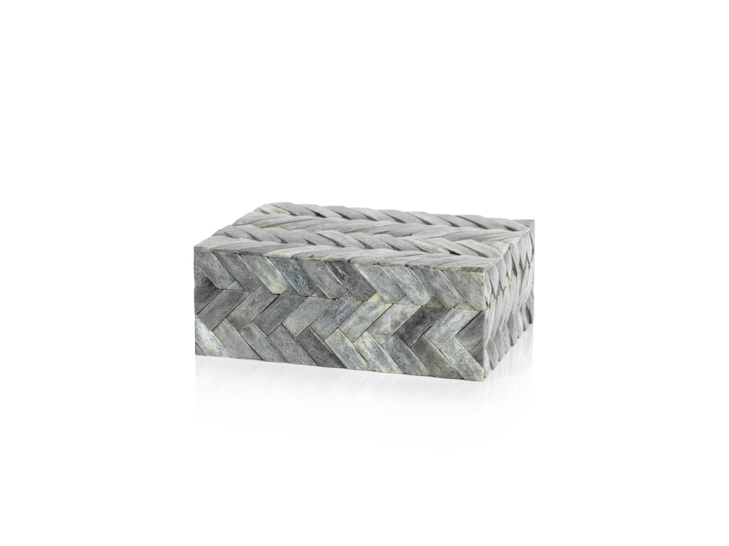 Zodax Medium Montgeron Woven Bone Decorative Box