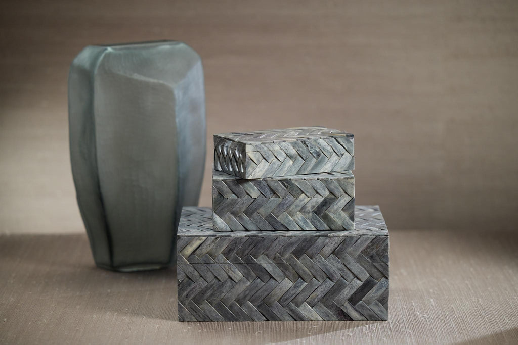 Zodax Medium Montgeron Woven Bone Decorative Box