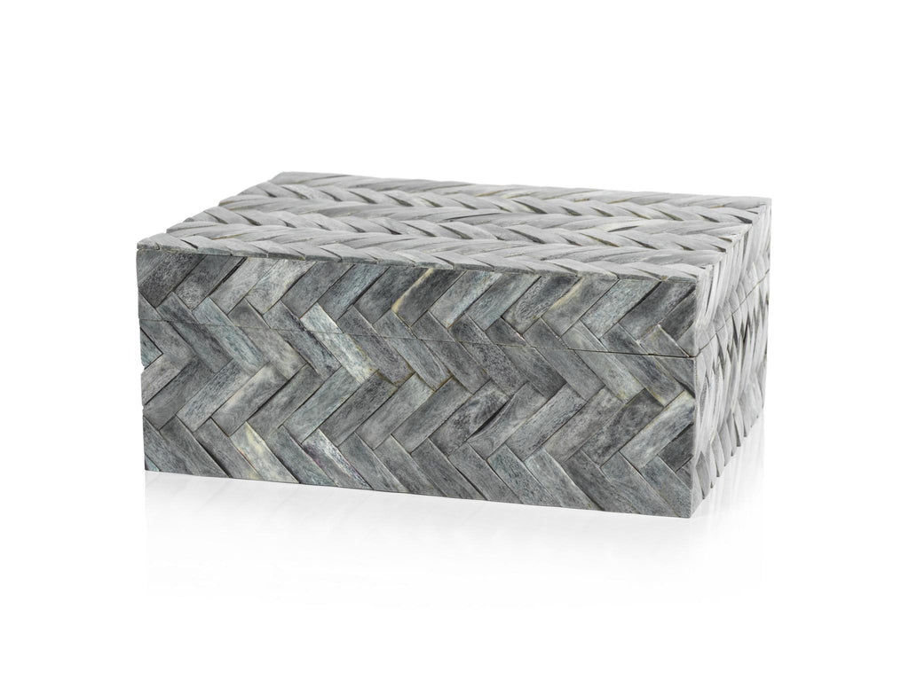 Zodax Large Montgeron Woven Bone Decorative Box