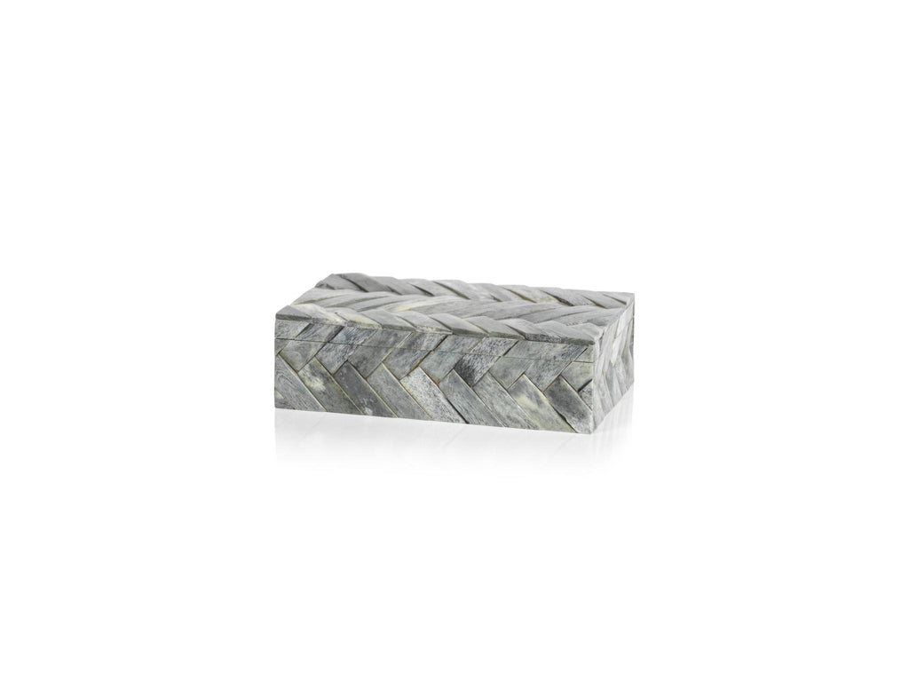 Zodax Small Montgeron Woven Bone Decorative Box