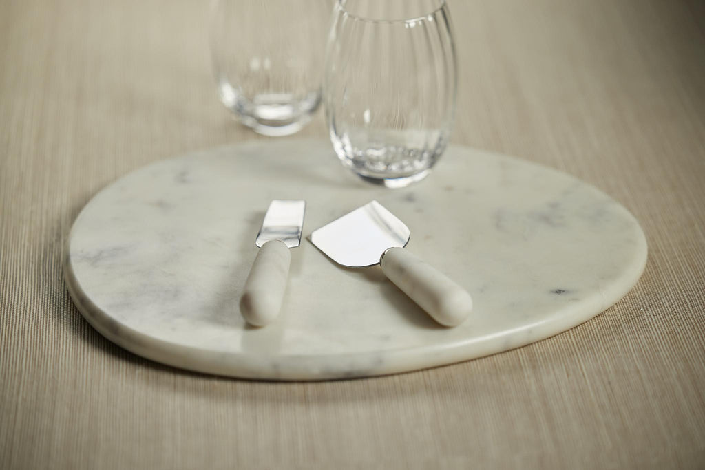 Zodax B Saumur Curved Marble Cheese Board