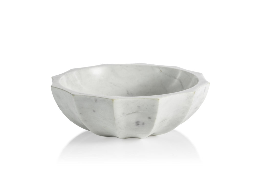 Zodax Fulham Scalloped Marble Bowl