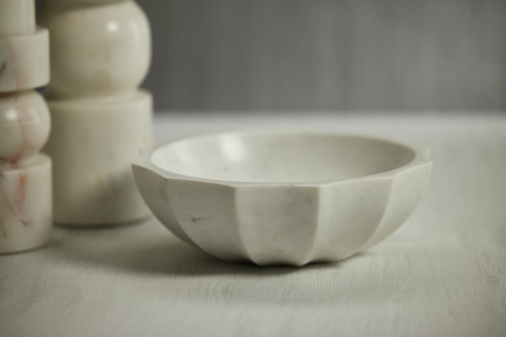 Zodax Fulham Scalloped Marble Bowl