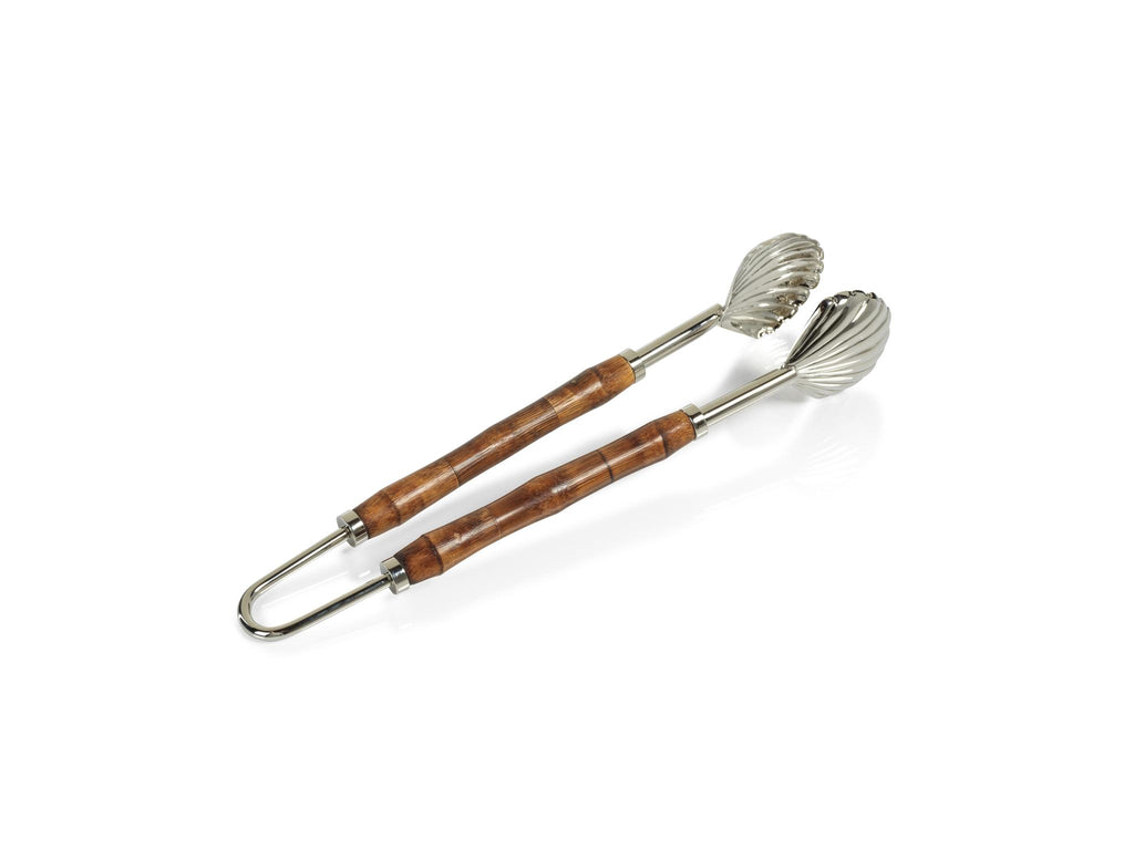 Zodax Treviso Bamboo and Nickel Ice Tong