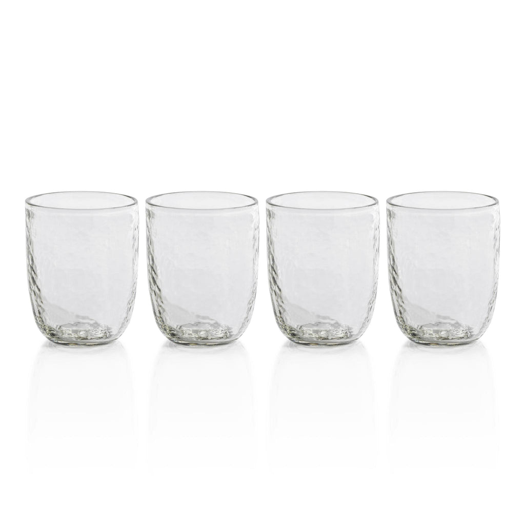 Zodax Pimlico Hammered Tumbler Glasses, Set of 4