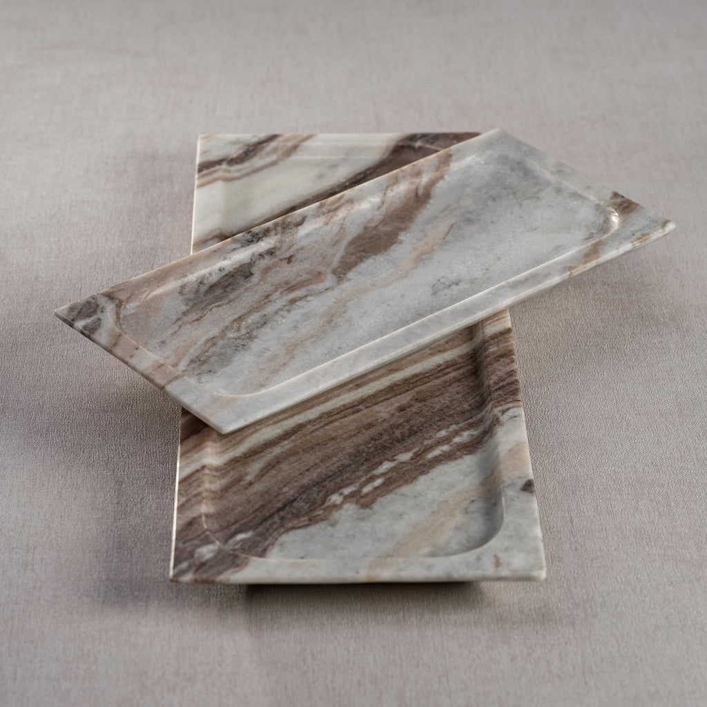 Zodax Small Altamura Rectangular Marble Tray