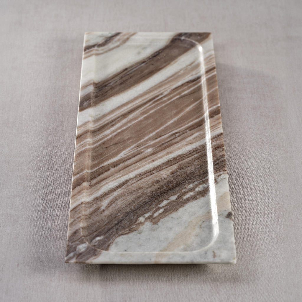 Zodax Large Altamura Rectangular Marble Tray