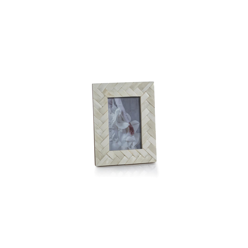 Zodax 4" x 6" Bengkulu Bone Braided Photo Frame