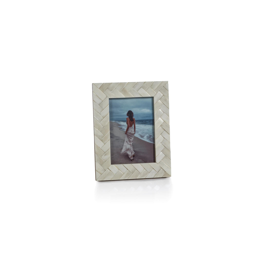 Zodax 5" x 7" Bengkulu Bone Braided Photo Frame