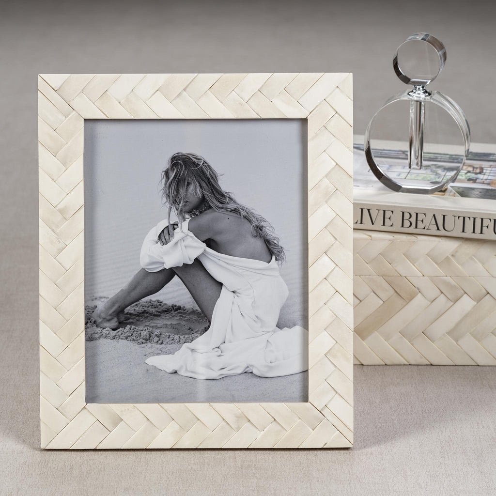 Zodax Bengkulu Bone Braided Photo Frame