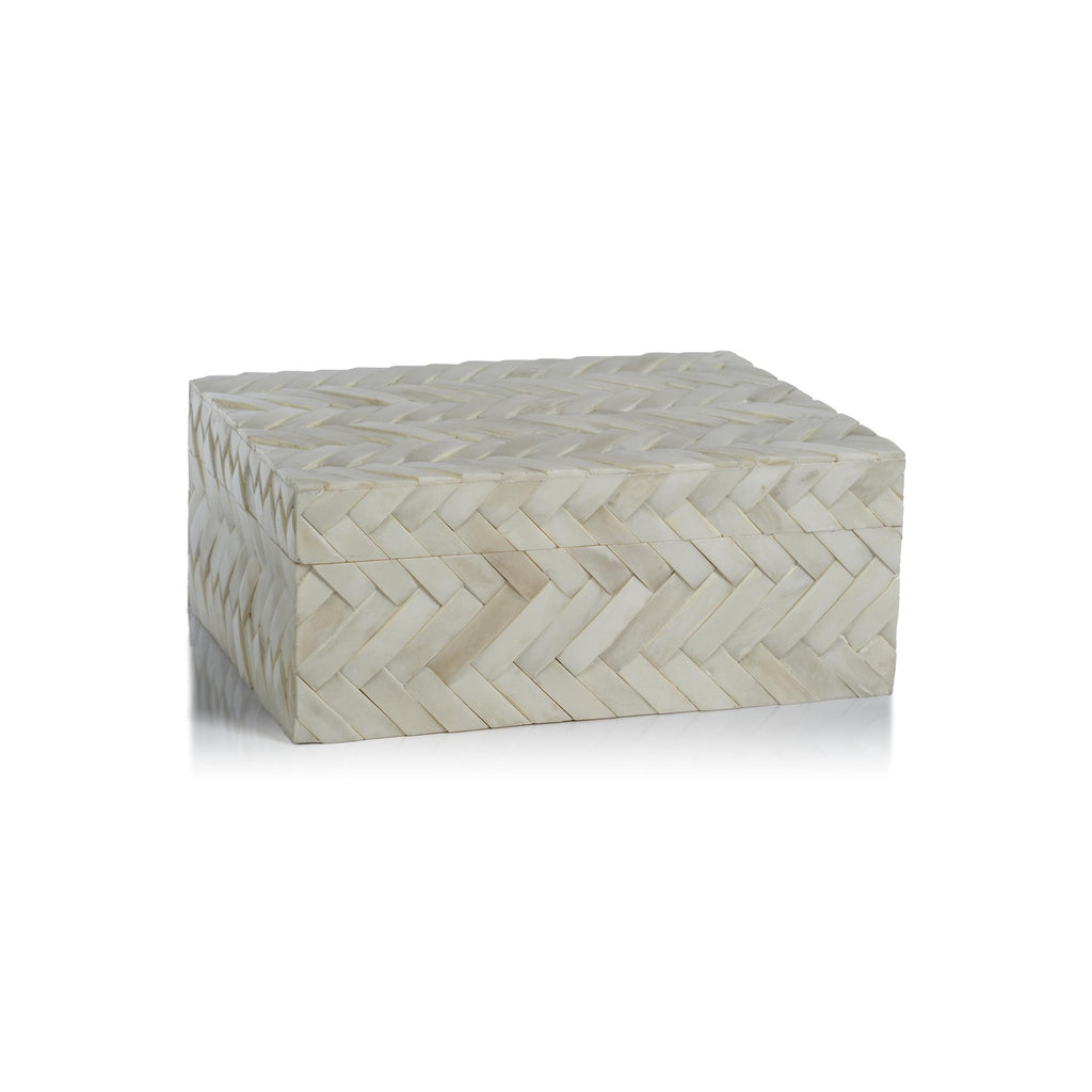 Zodax Large Bengkulu Bone Braided Decorative Box