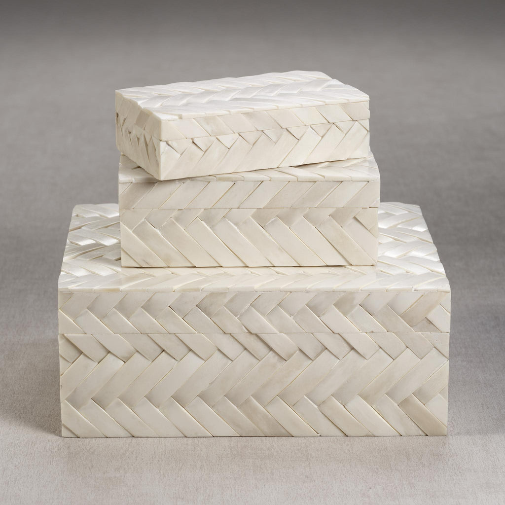 Zodax Large Bengkulu Bone Braided Decorative Box