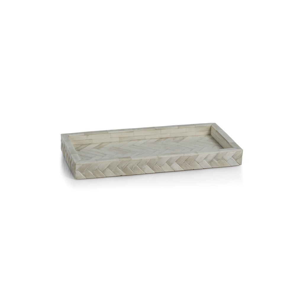 Zodax 14.25" x 7.25" x 1.35" Bengkulu Bone Braided Tray