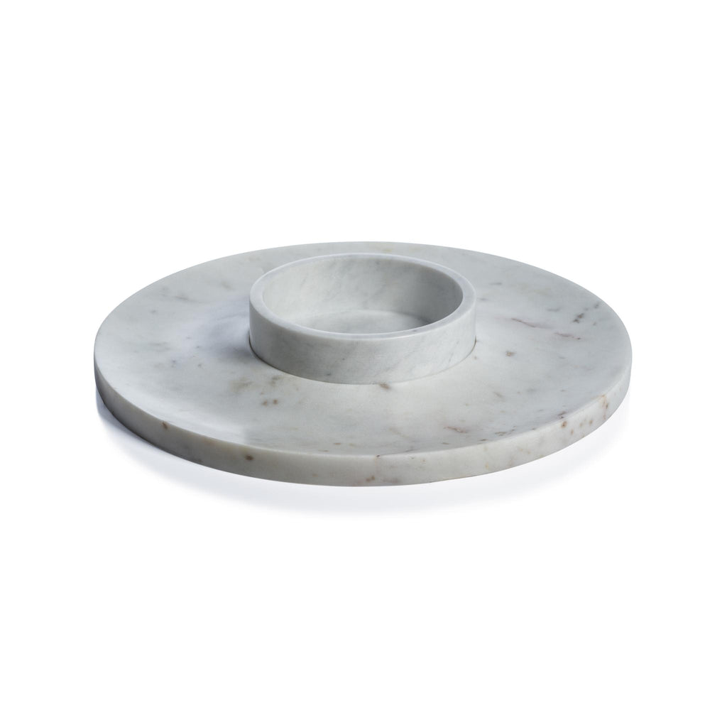 Zodax Medan Marble Chip and Dip Server