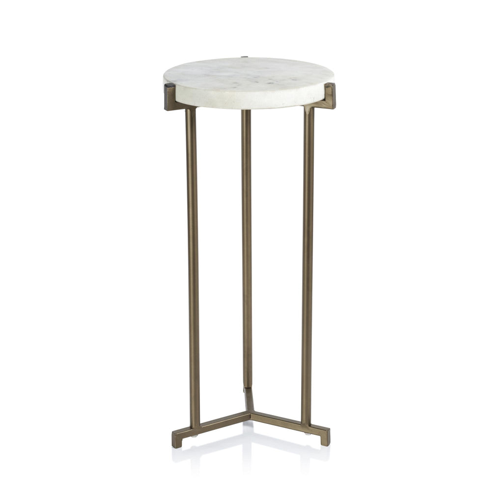 Zodax Rovigo Marble on Antique Brass Cocktail Table